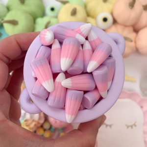 Fake Resin Candy Corn | Kawaii Halloween Tiered Tray Decor | Faux Candy Corn Bowl Filler | Pastel Halloween Photo Prop | Pastel Halloween |