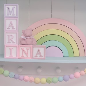 Name blocks, alphabet blocks, blocks, letter blocks, personalised blocks, personalised nursery decor, baby blocks, pastel nursery decor