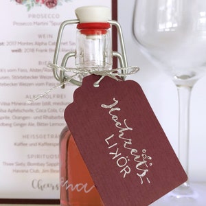Stempel Hochzeits-Likör, für Hochzeitsdekoration und Gastgeschenke