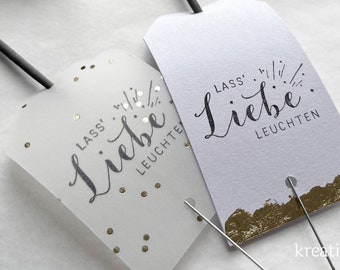 Stempel Hochzeit, Lass Liebe leuchten, für Wunderkerzen