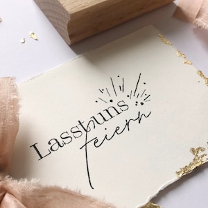 Stempel Einladung, Lasst uns feiern