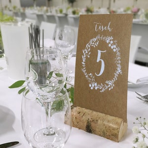 Tischnummern Hochzeit, Vintage, 2 Formate, 6 Farben bild 2
