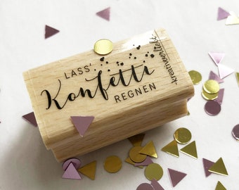 Stempel Lass' Konfetti regnen