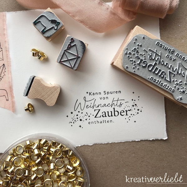 Sello mágico navideño, saludos navideños, sello navideño