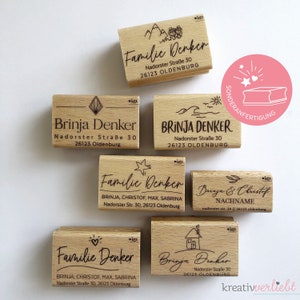 Adressstempel personalisiert, 9 Motive