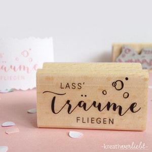 Stempel fürSeifenblasen zur Hochzeit, Lass Träume fliegen