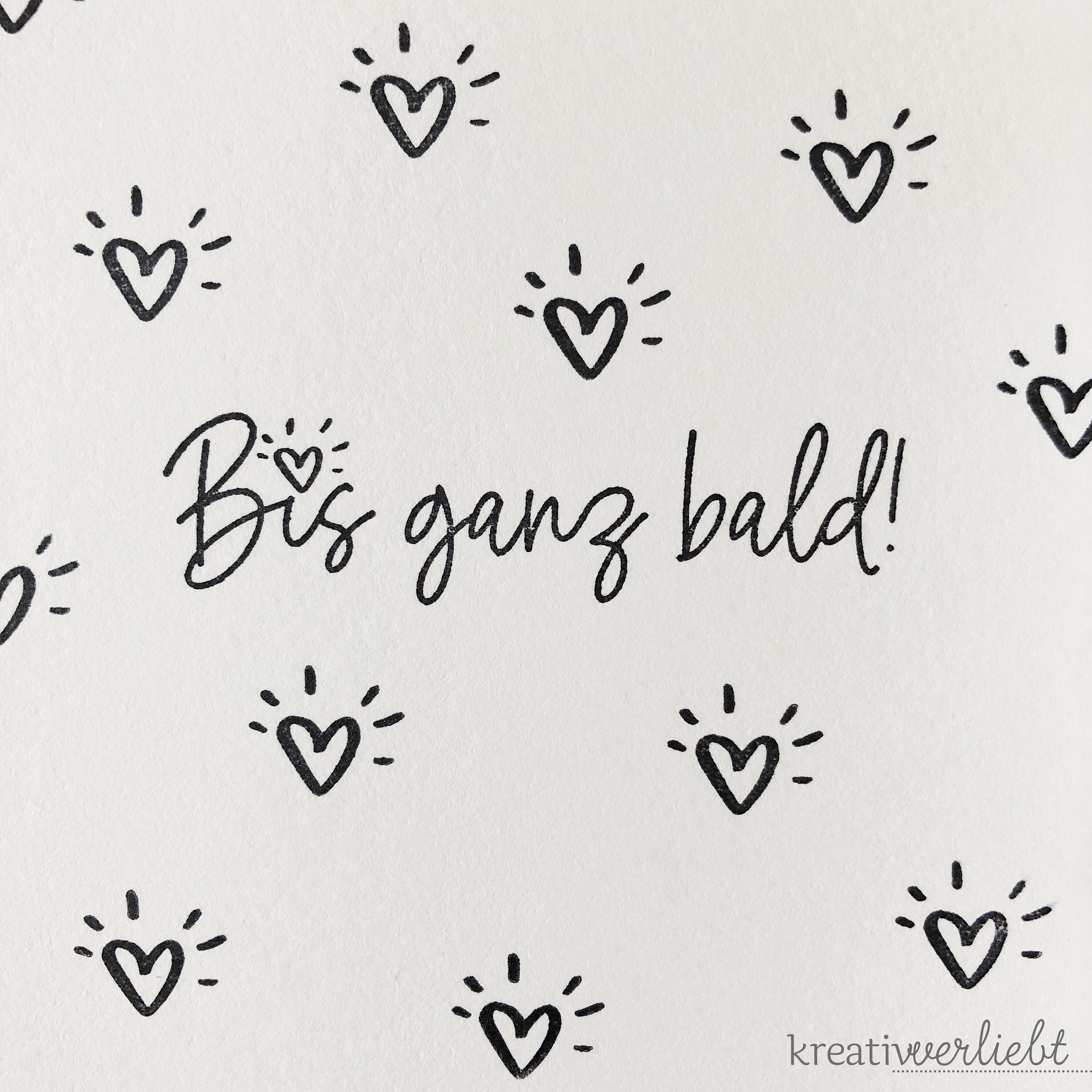 Liebe Grüsse Und Bis Bald Stempel Bis ganz bald - Etsy.de