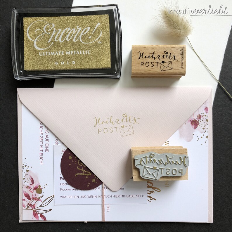 Timbre mariage, faire-part, courrier de mariage, livre d'or image 4