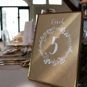 Tischnummern Hochzeit, Vintage, 2 Formate, 6 Farben bild 8