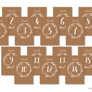Tischnummern Hochzeit, Vintage, 2 Formate, 6 Farben bild 10