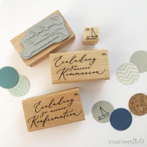 Stempel Kommunion, Konfirmation, Einladung