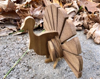 Thanksgiving Decor, Wooden Thanksgiving Turkey, Turkey Centerpiece, Wood Turkey Decoration, Turkey Ornament