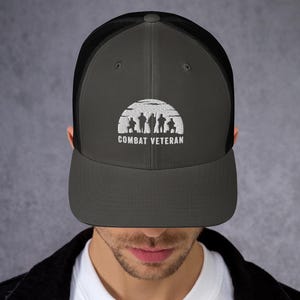 Combat Veteran Trucker Hat, Military Vet Hat