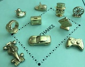 Replacement Monopoly Tokens Game Pieces, Colored Gold Edition Monopoly Tokens