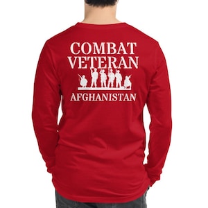 Wear Red Friday Shirt, Afghanistan Veteran Long Sleeve Shirt, Afghanistan War Veteran Shirt, Combat Vet Afghanistan Shirt
