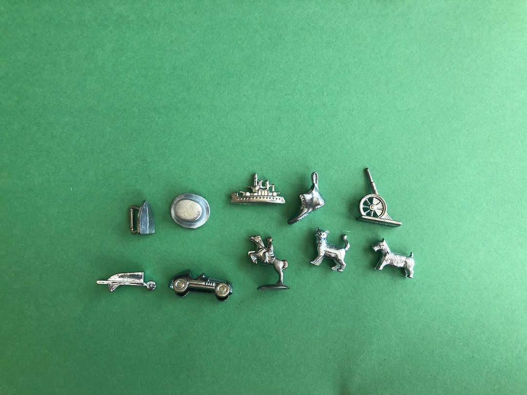 Metal Monopoly Pieces, Metal Monopoly Game Tokens, Vintage Games