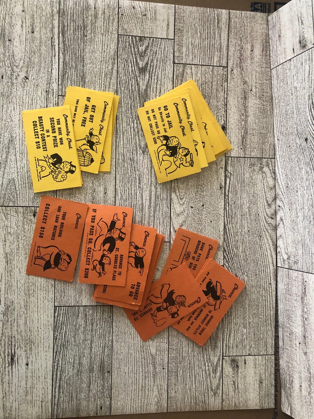 Monopoly Community Chest and Chance Cards Monopoly Board Game Etsy