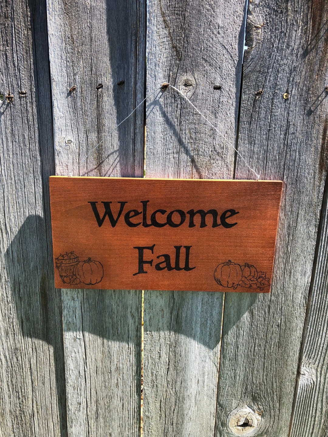 Fall Welcome Sign Project Handmade Welcome Fall Wooden Sign: Autumn Pumpkin Decor - Etsy