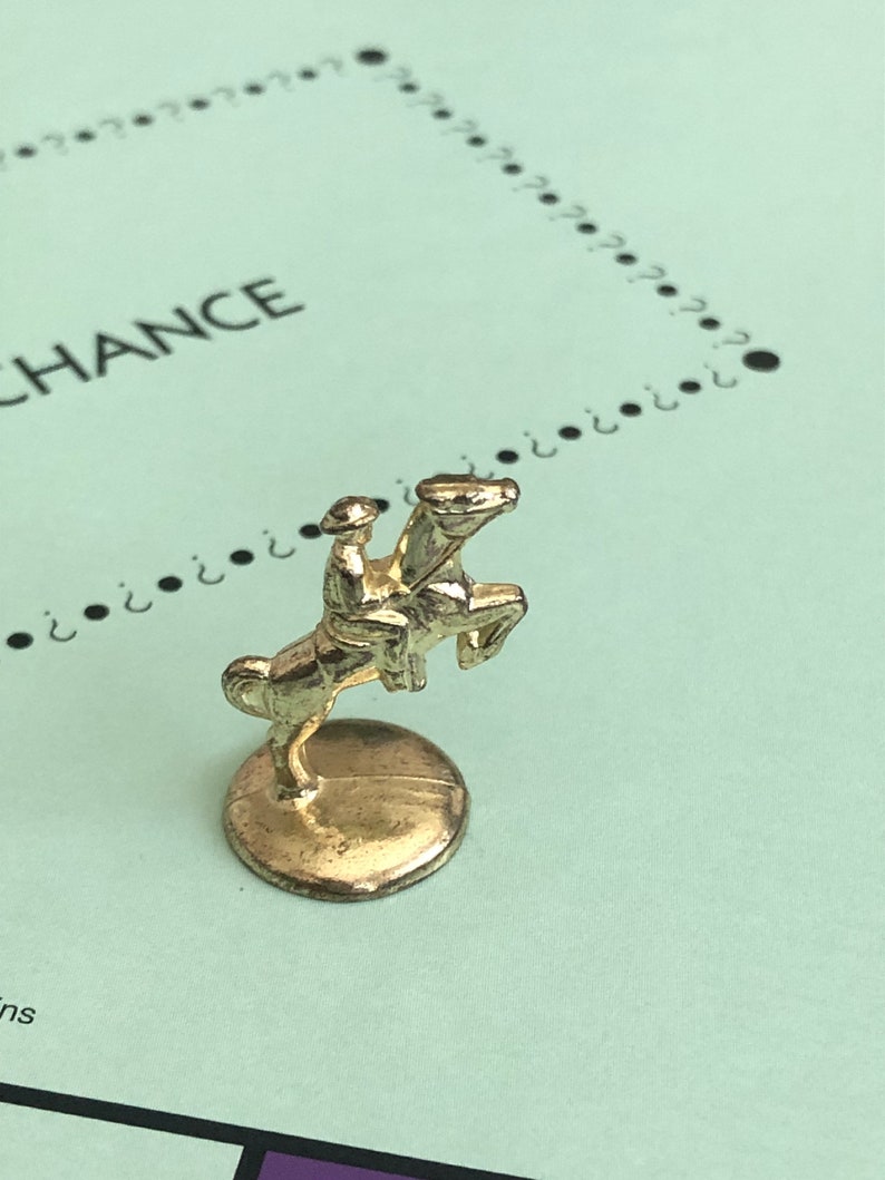 Metal Monopoly Pieces Monopoly Game Tokens Gold Monopoly Etsy