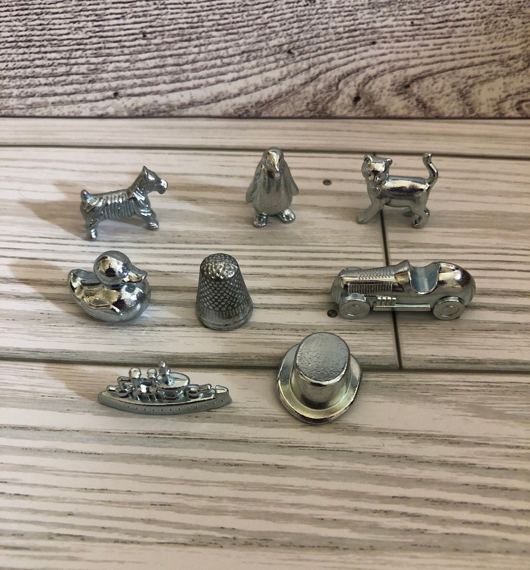 Metal Monopoly Tokens, Monopoly Game Pieces, Metal Game Tokens, Metal