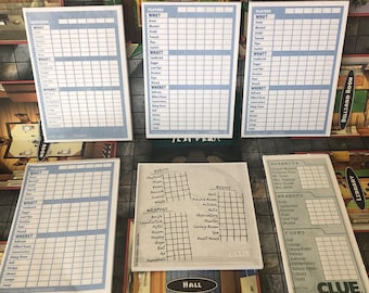 Vintage Clue Detective Game Green Score Sheet Pad 19 Sheets Replacement ...