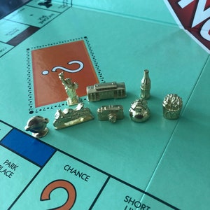Farbige Gold Edition Monopoly Tokens, Golden Monopoly Pieces, Monopoly Tokens, Ersatz Monopoly Tokens Spielteile