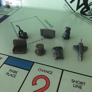 Monopoly Game Tokens, Monopoly Custom, Monopoly Replacement Tokens, Monopoly Here And Now, Metal Board Game Tokens, Metal Pawns Game Pieces