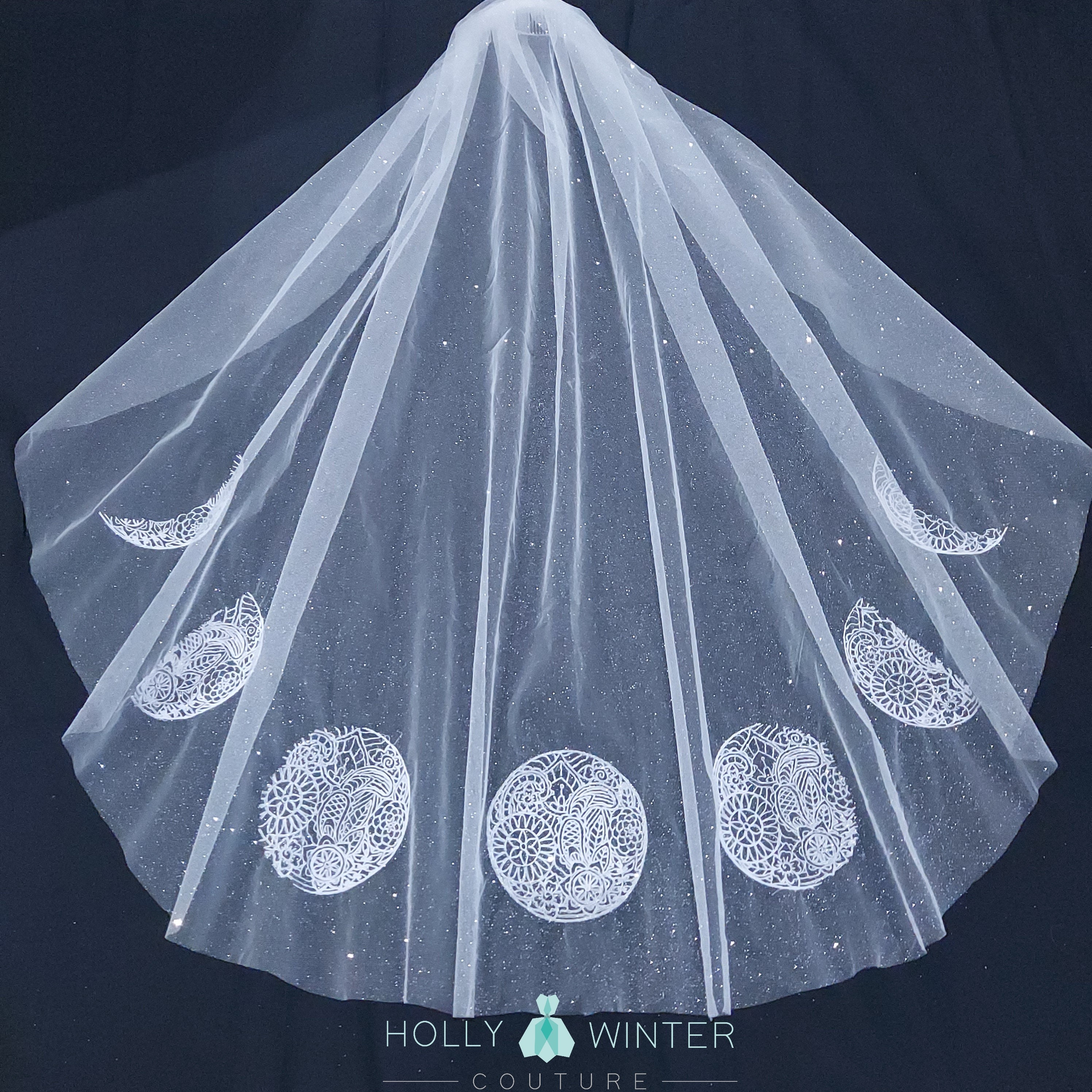 GALAXY  Bridal Veil with Sparkle – Noon on the Moon