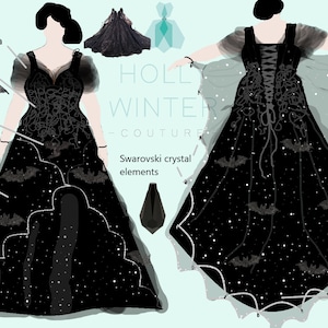 Bespoke bridalwear design sketch