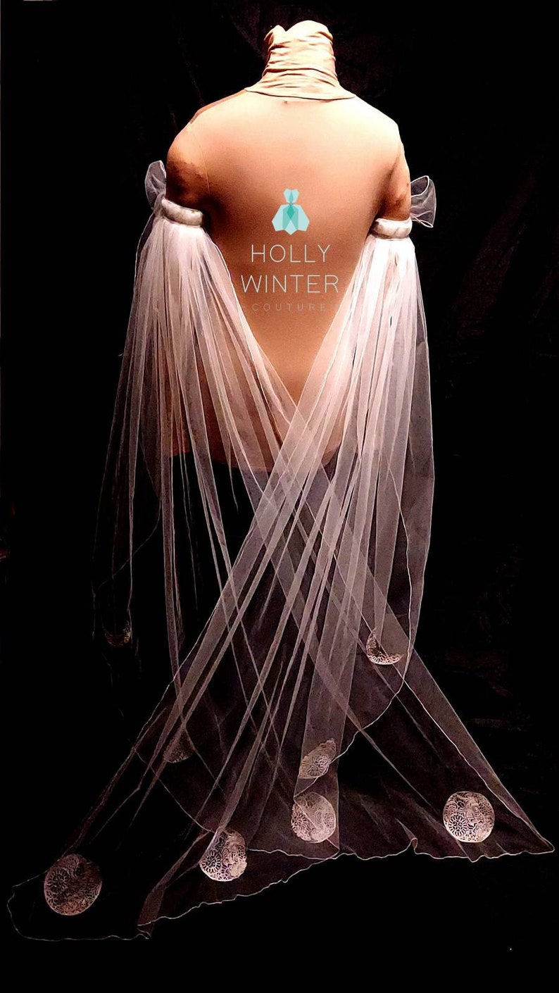 WEDDING WINGS Ivory Phases of the Moon Veil or Bridal Etsy