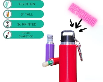 Yeti Inspired Tumbler Keychain: Lip Balm & Pill Storage