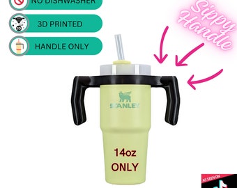 Customizable Sippy Cup Handle Compatible with Stanley 14oz Tumbler | Ergonomic Grip to Reduce Spills | Adaptive Design for Easy Use