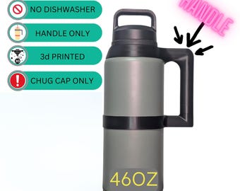 46oz Handle Compatible with Yeti Rambler | HUGE Tumbler Handle for Large Cups | Adaptive Ergonomic Grip for Easy Use