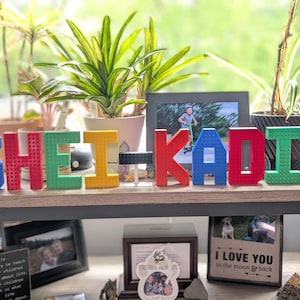 Personalized Large Brick Name Sign - Any Color - Custom - Kid Room Sign Active Photos