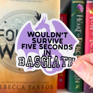 Survive Basgiath Vinyl Die Cut | Fourth Wing OFFICIALLY LICENSED | Bookish Stickers | Reading Journaling Stationery