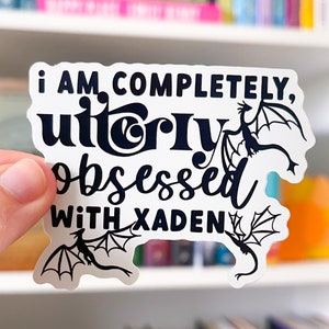 Obsessed With Xaden Vinyl Die Cut | Fourth Wing OFFICIALLY LICENSED | Bookish Stickers | Reading Journaling Stationery