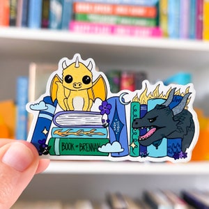 Violet&#39;s Books Vinyl Die Cut | Fourth Wing OFFICIALLY LICENSED | Bookish Stickers | Reading Journaling Stationery