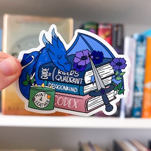 Xaden&#39;s Books Vinyl Die Cut | Fourth Wing OFFICIALLY LICENSED | Bookish Stickers | Reading Journaling Stationery