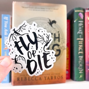 Fly or Die Vinyl Die Cut | Fourth Wing OFFICIALLY LICENSED | Bookish Stickers | Reading Journaling Stationery