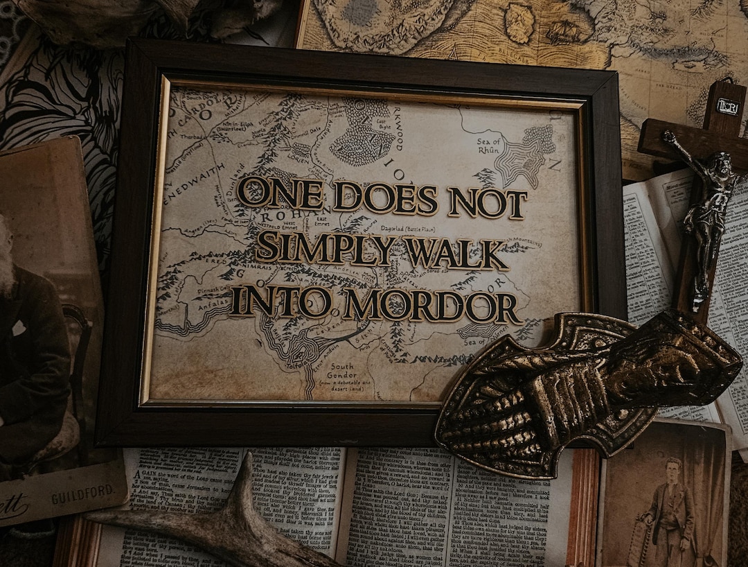 Lotr Frameborder LOTR Mordor- Vintage Frame - Etsy