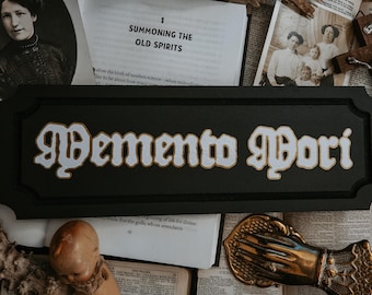Memento Mori Wood Sign
