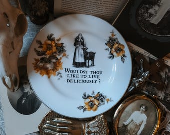 Ceramic Decorative Plate-Live Deliciously