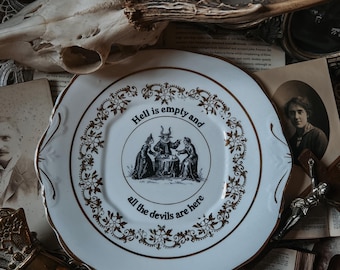 Ceramic Decorative Plate- Hell is empty