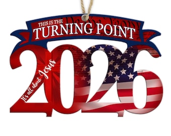 Freedom-Charlie Kirk Wood Ornaments- A portion of the proceeds will be donated