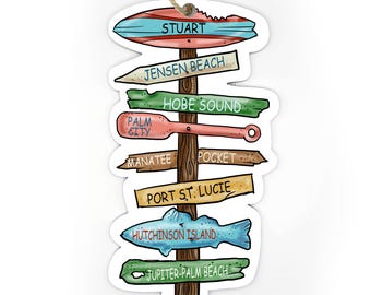 Stuart, FL Driftwood Sign - Wood Ornament