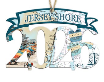 Jersey Shore Wood Map Ornament-Various Shapes!