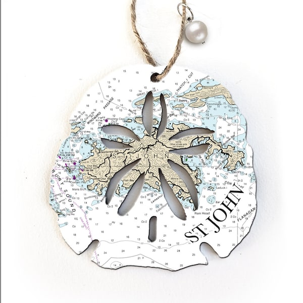 US Virgin Islands Custom Sand Dollar Ornament