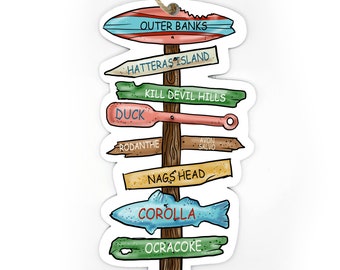 Outer Banks, NC Driftwood Sign - Wood Ornament