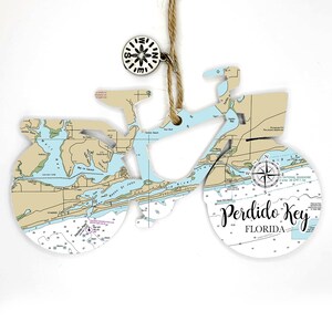 Perdido Key, FL Bicycle Wood Ornament