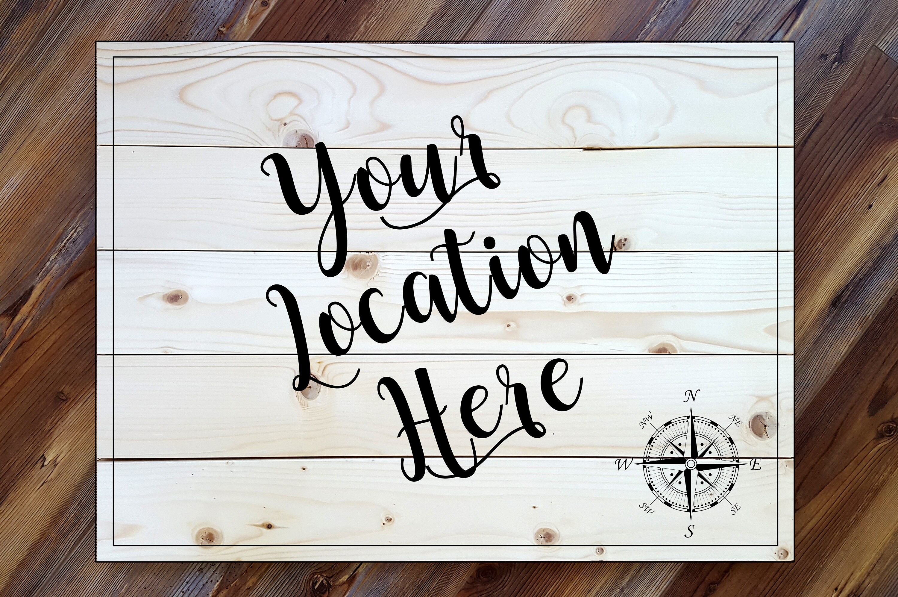 CUSTOM Wood Map Signs- Choose Your Location and Size - Etsy
